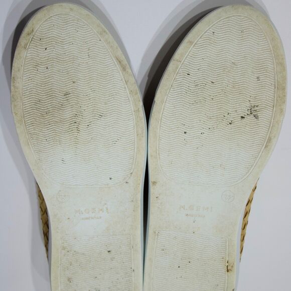 M. Gemi Beige Woven Leather Slip On Shoes Made in Italy ~ Women Size 7 (37.5EU) - Picture 15 of 16